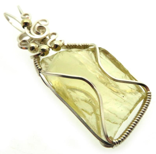 Lemurian Gold Andara Silver Filled Wire Wrapped Pendant 431