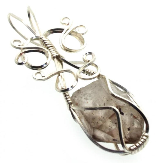 Cacoxenite Silver Plated Wire Wrapped Pendant 11