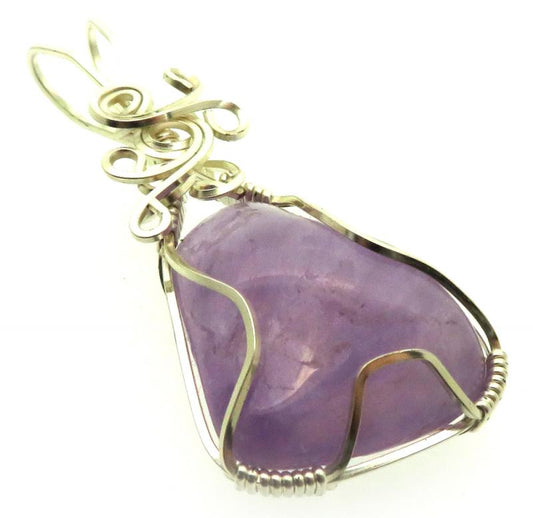 Amethyst Gemstone Silver Filled Wire Wrapped Pendant 13