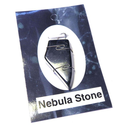 Nebula Stone Gemstone Sterling Silver Wire Wrapped Pendant 02