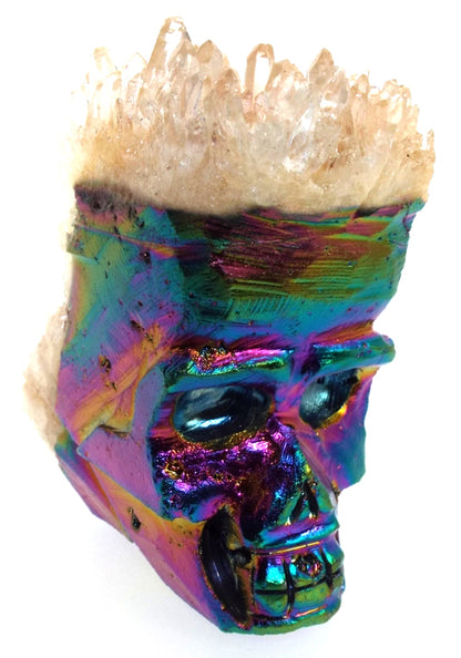 Titanium Aura Quartz Skull 01