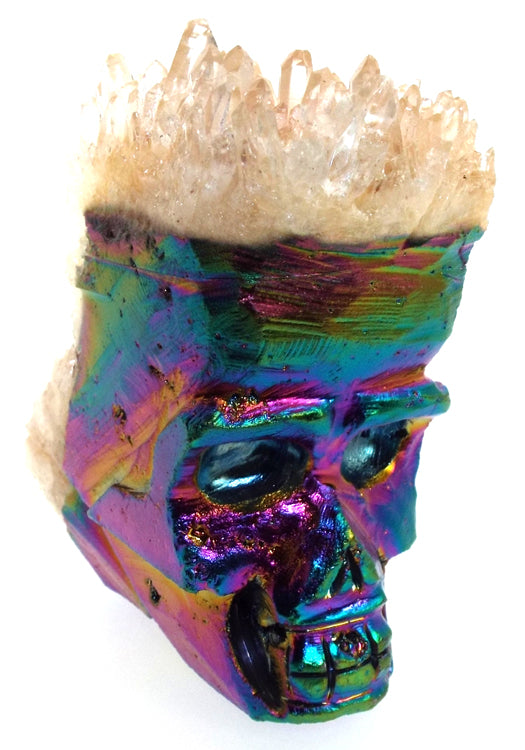 Titanium Aura Quartz Skull 01