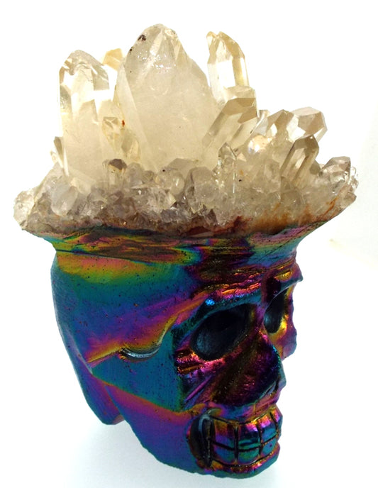 Titanium Aura Quartz Skull 02
