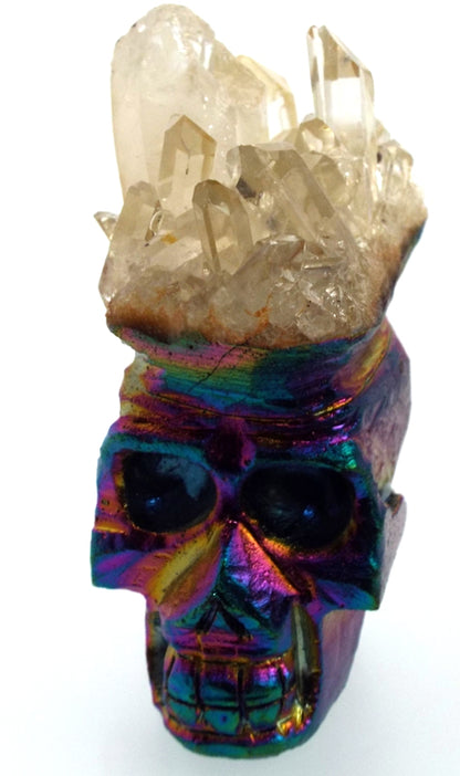 Titanium Aura Quartz Skull 02