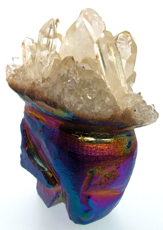 Titanium Aura Quartz Skull 02