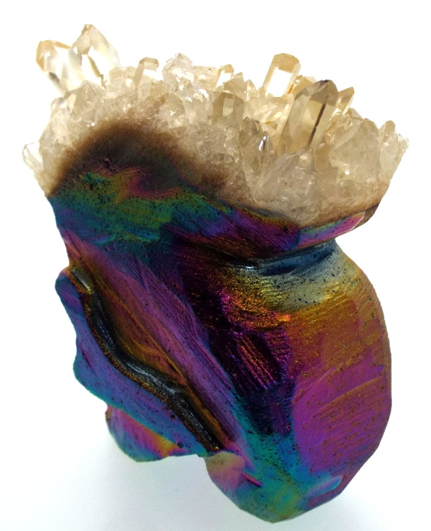 Titanium Aura Quartz Skull 03