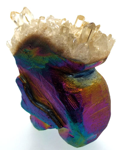 Titanium Aura Quartz Skull 03