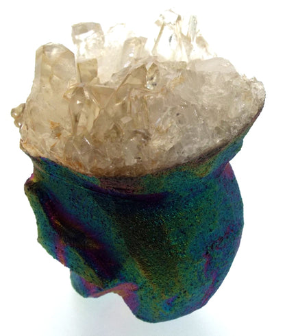 Titanium Aura Quartz Skull 05