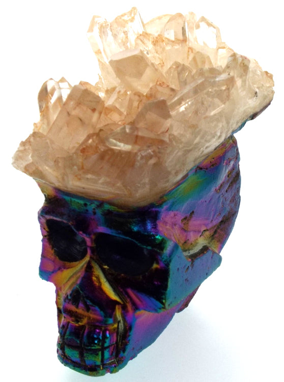Titanium Aura Quartz Skull 06