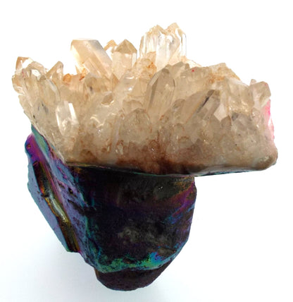Titanium Aura Quartz Skull 06