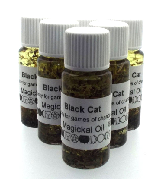 10ml Black Cat Herbal Spell Oil Lucky for Games of Chance