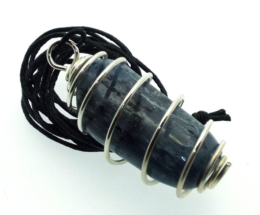 Blue Kyanite Small Gemstone Spiral Pendant