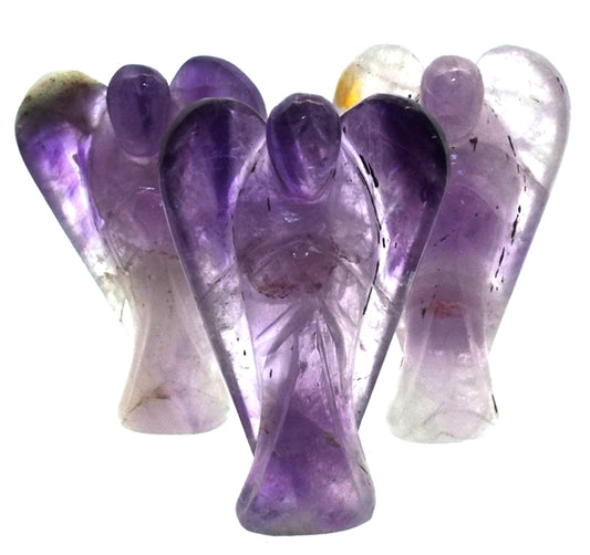 Amethyst Carved Gemstone Angel