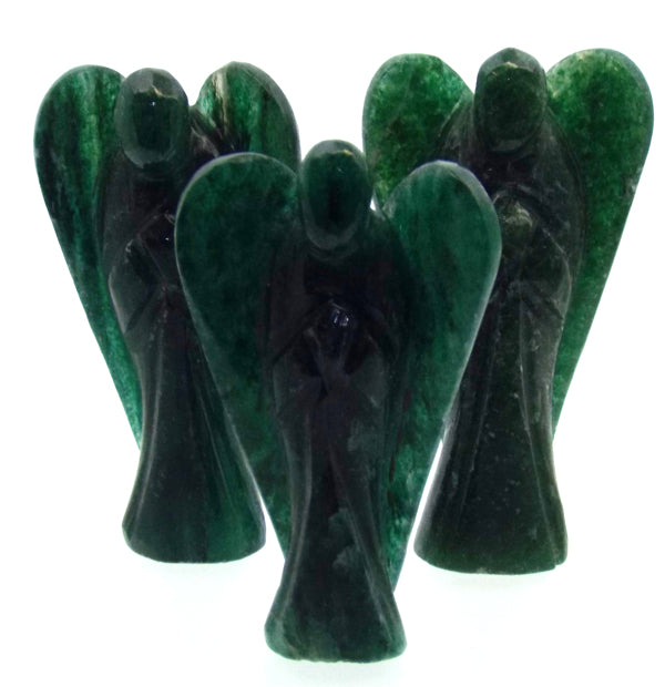 Green Aventurine Carved Gemstone Angel