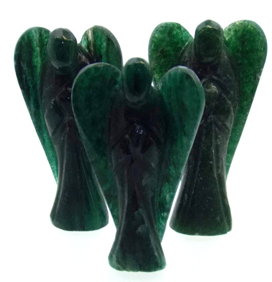 Green Aventurine Carved Gemstone Angel