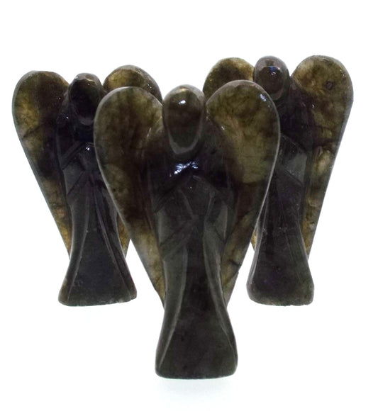 Labradorite Carved Gemstone Angel
