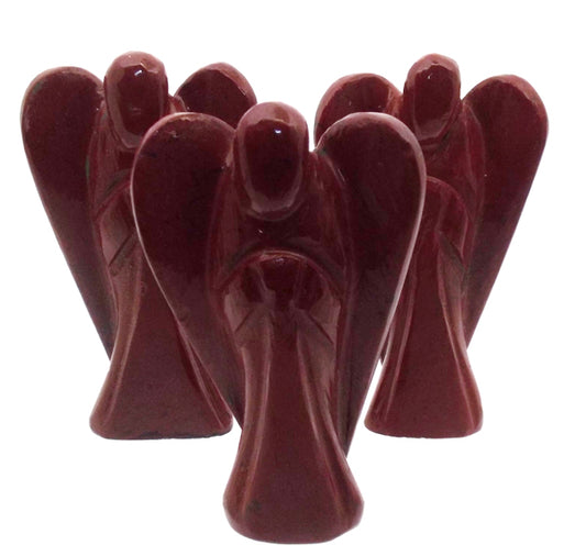 Red Jasper Carved Gemstone Angel