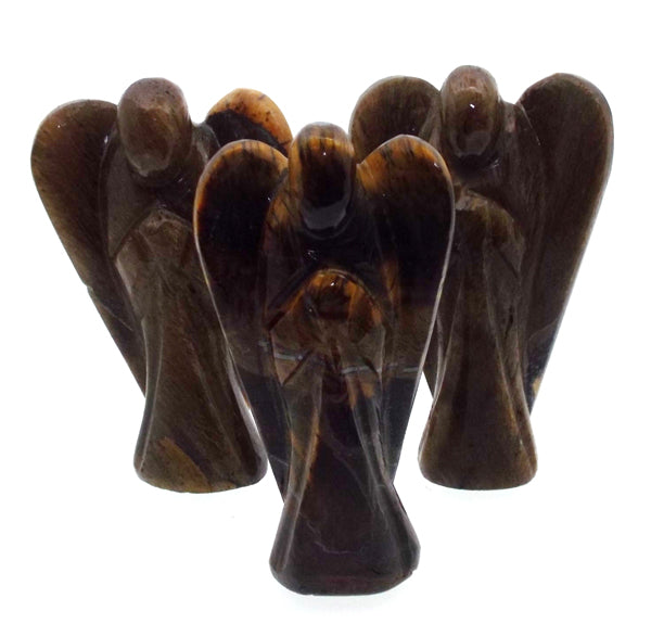 Tigers Eye Carved Gemstone Angel