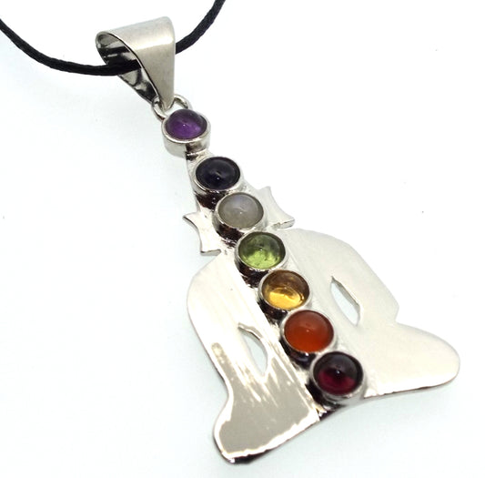 Chakra Gemstone Buddha Pendant