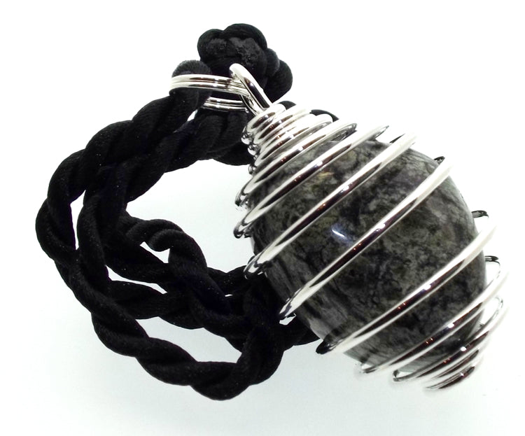 Chrysotile Serpentine Gemstone Spiral Pendant