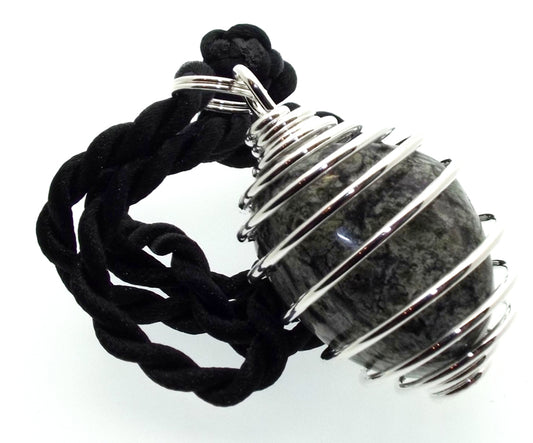 Chrysotile Serpentine Gemstone Spiral Pendant