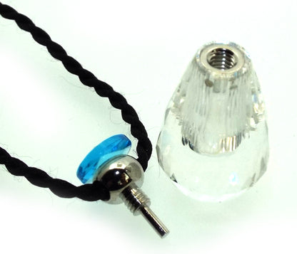 Clear Glass Perfume Bottle Style Pendant