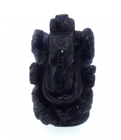 Iolite Carved Ganesha Design 3
