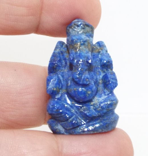 Lapis Lazuli Carved Ganesha Design 1