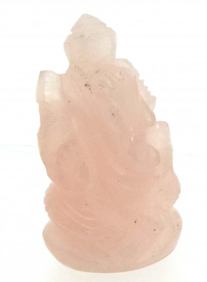 Rose Quartz Carved Ganesha Design 4