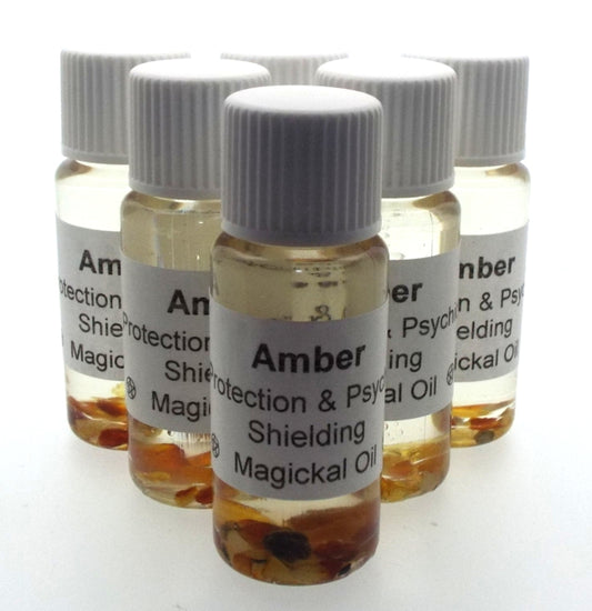10ml Amber Gemstone Oil Psychic Shielding