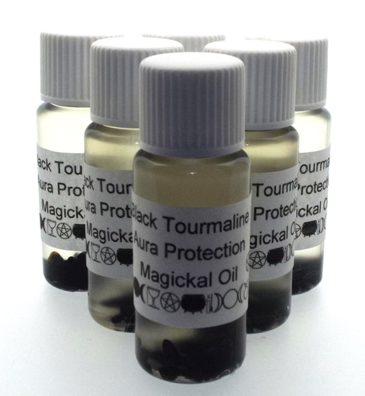 10ml Black Tourmaline Gemstone Oil Aura Protection