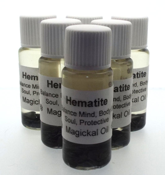 10ml Hematite Gemstone Oil Balance Protection
