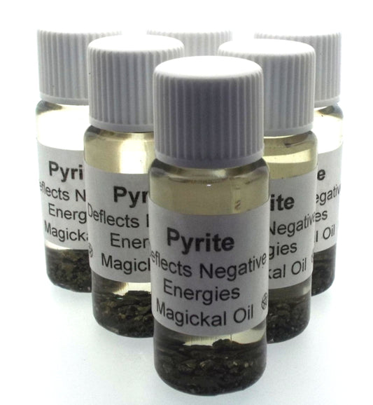 10ml Pyrite Gemstone Oil Deflect Negative Energy