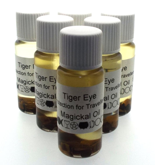 10ml Tigers Eye Gemstone Oil Travel Protection