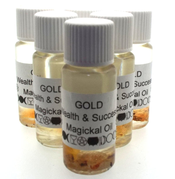 10ml Gold Herbal Spell Oil Wealth and Success