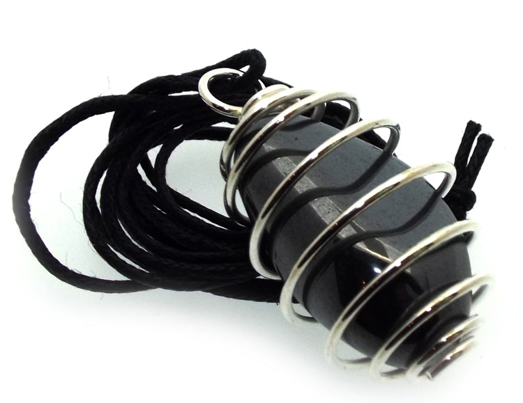 Hematite Small Spiral Pendant