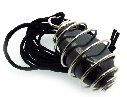 Hematite Small Spiral Pendant