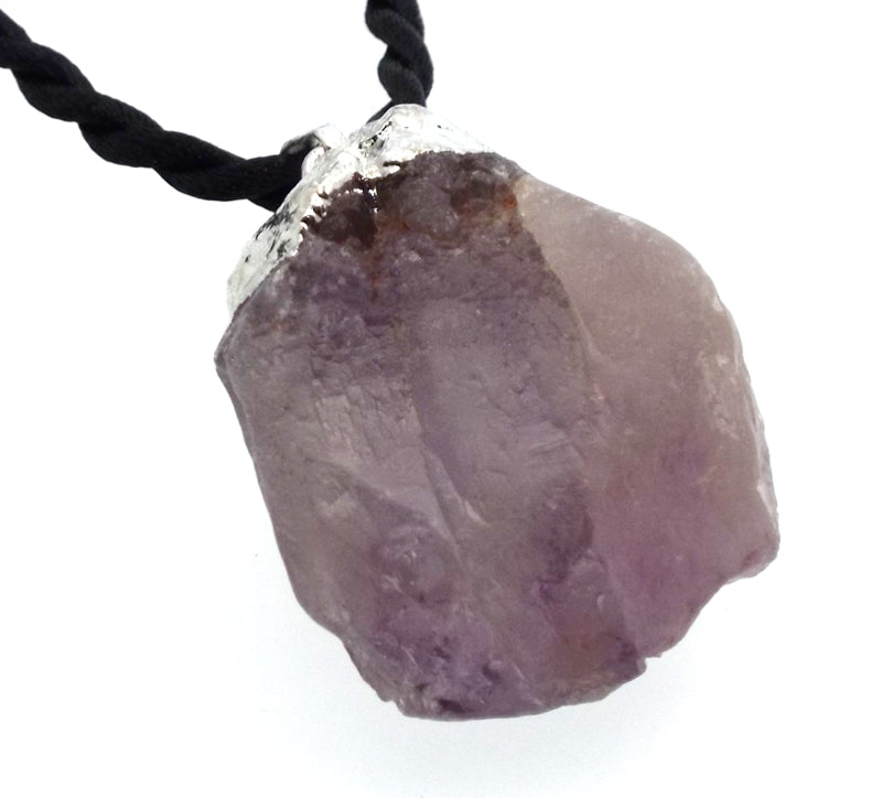 Natural Amethyst Electroplated Pendant