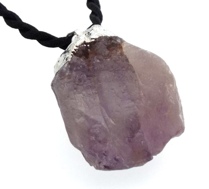 Natural Amethyst Electroplated Pendant