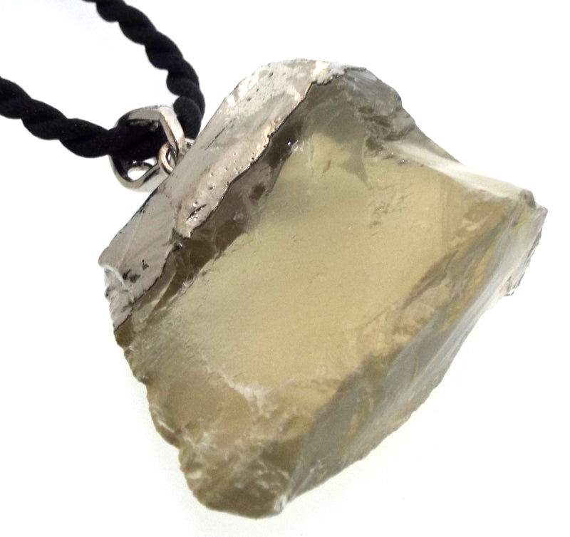 Natural Citrine Electroplated Pendant