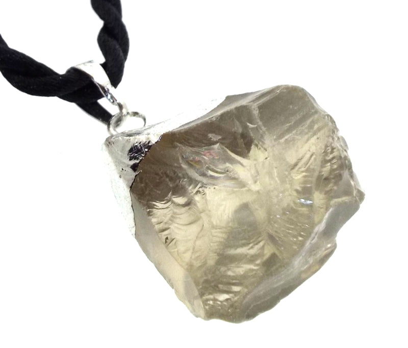 Natural Citrine Electroplated Pendant