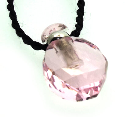 Pink Glass Perfume Bottle Style Pendant