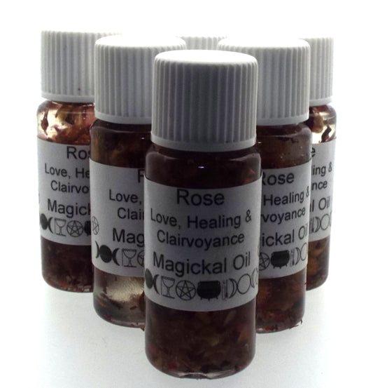 10ml Rose Herbal Spell Oil Love Healing Clairvoyance