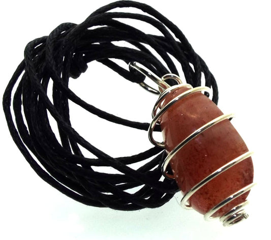 Sunstone Small Gemstone Spiral Pendant