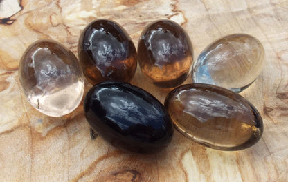 Smoky Quartz Shiva Gemstone Egg 33-36mm