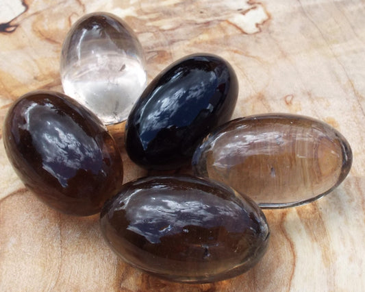 Smoky Quartz Shiva Gemstone Egg 36-40mm
