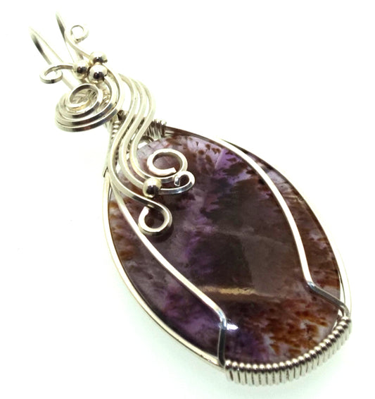 Super 7 Gemstone Sterling Silver Wire Wrapped Pendant 11