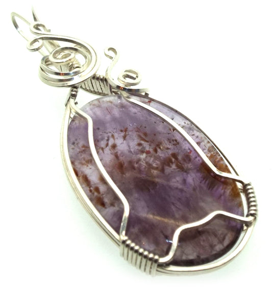 Super 7 Gemstone Sterling Silver Wire Wrapped Pendant 15
