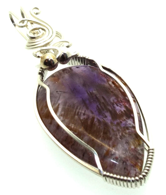 Super 7 Gemstone Sterling Silver Wire Wrapped Pendant 16
