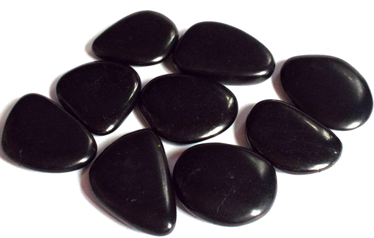 1 x Small Anthracite Flat Pebble Tumblestone
